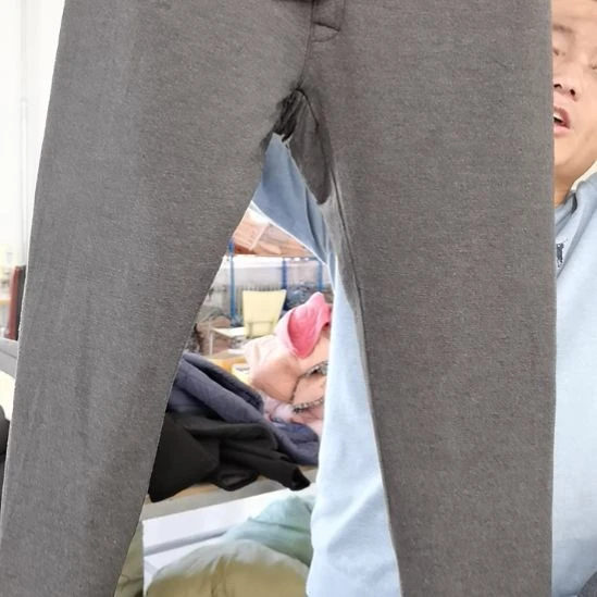 名***万灰色驼绒裤孤品微瑕165男