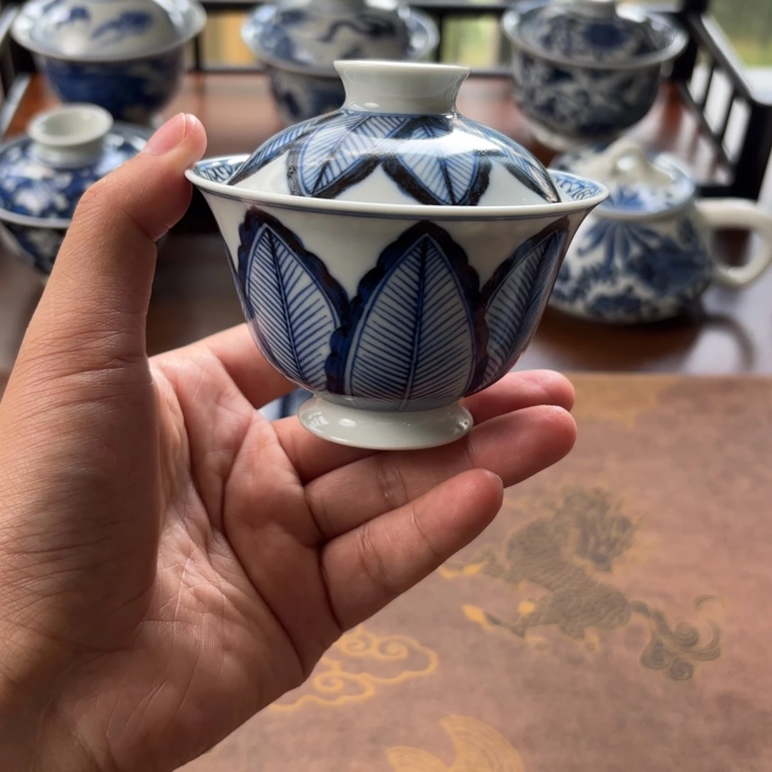 摆件景德镇手绘茶器瑕疵