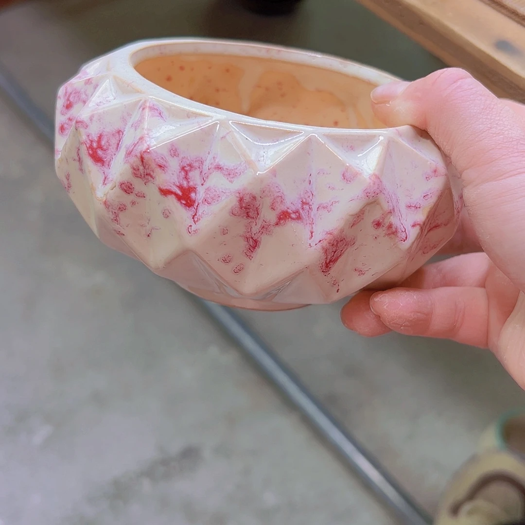 红陶陶瓷花盆当场满12包邮