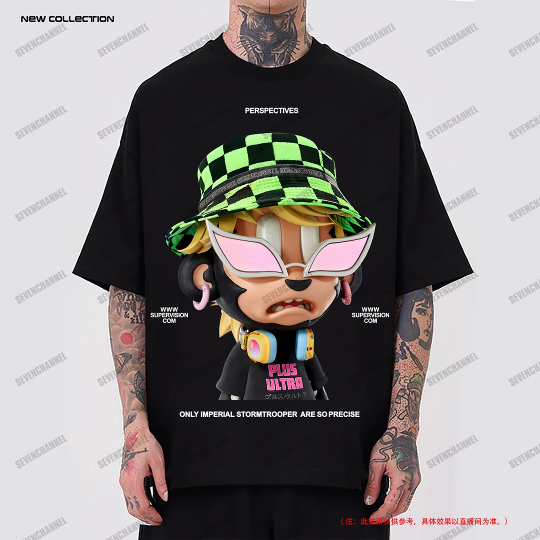 SC高级定制短袖系列之“Toy仔”宽松纯棉国潮半袖夏季潮流