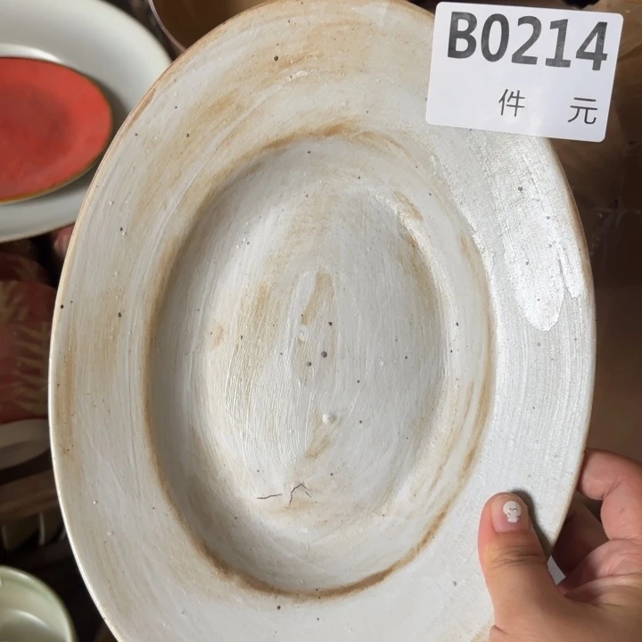 瓷片小**潮粗陶异形瑕疵1件