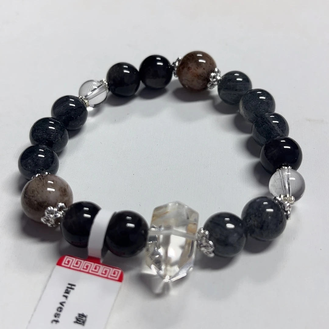 水晶未镶嵌手链黑草莓晶设计款手串