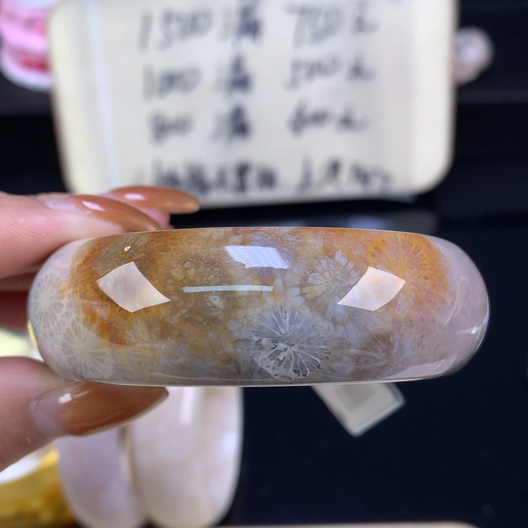 硅化珊瑚（珊瑚玉）未镶嵌颈饰精美手镯五折53口（40号）