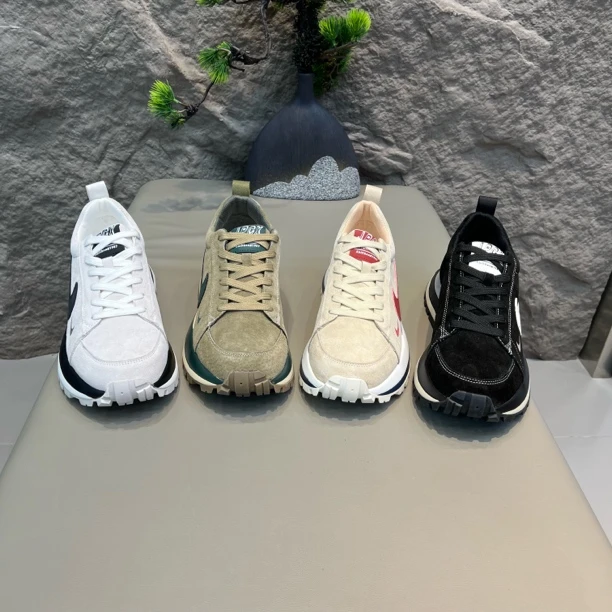 DNH早秋新款皮面透气百搭舒适时尚男款休闲鞋运动鞋阿甘鞋潮鞋