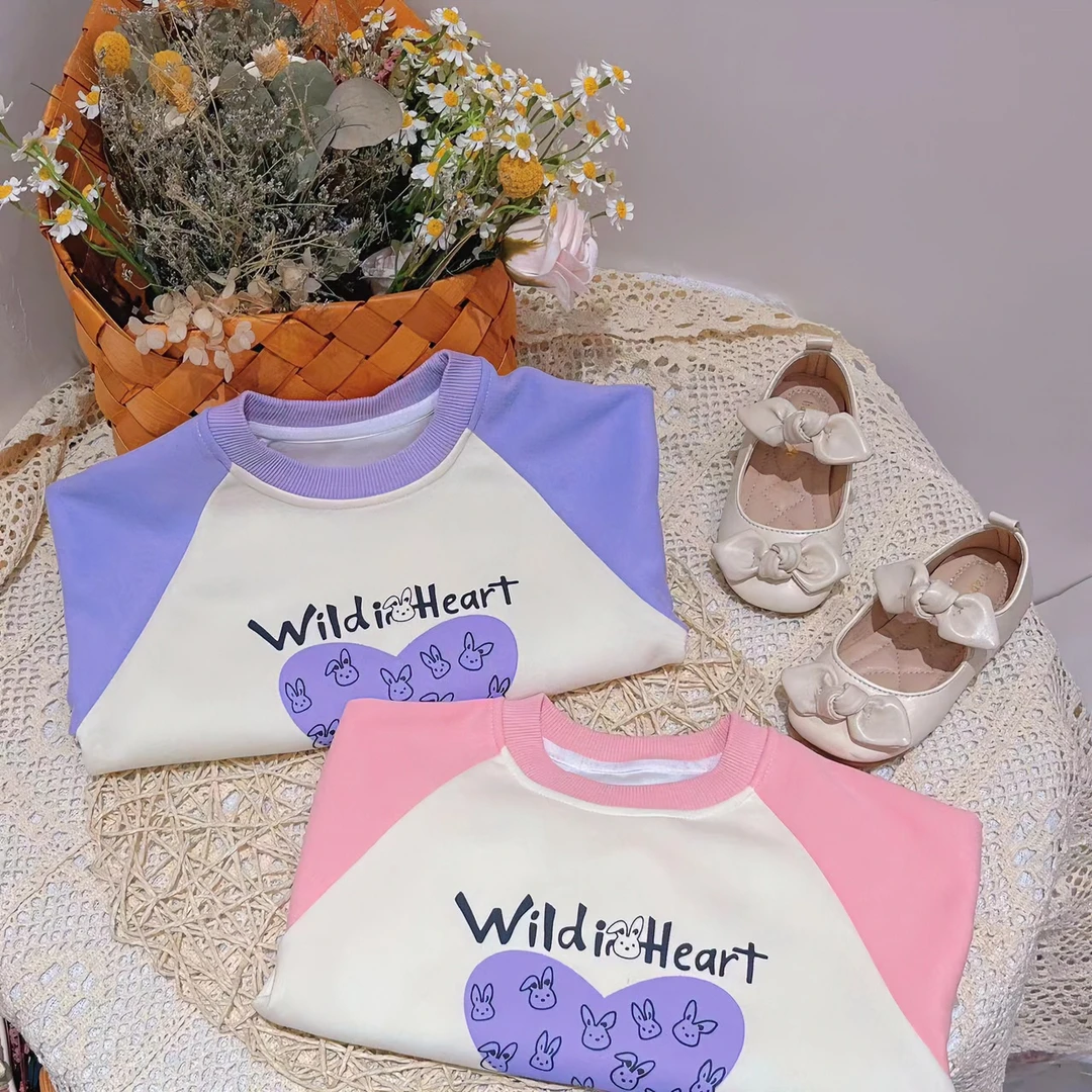 37068童装女童春秋2025新款卫衣韩版洋气时髦休闲百搭上衣小女孩