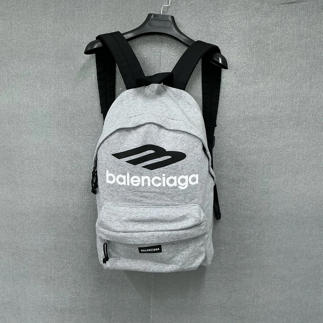 全新未使用 Balenciaga/巴黎世家 3B印花灰色背包带吊➕防尘袋4969