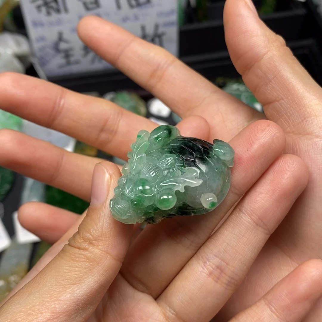 翡翠项链未镶嵌龙龟荣归 挂件 32号