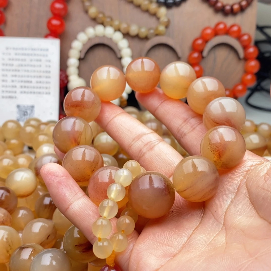 L***n珐琅非金属20粉血手串