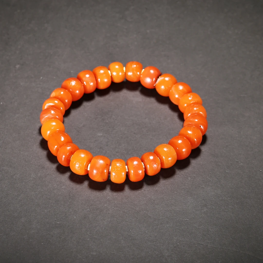 清代*南红玛瑙手串/07OY2802/南红玛瑙【北京文博】