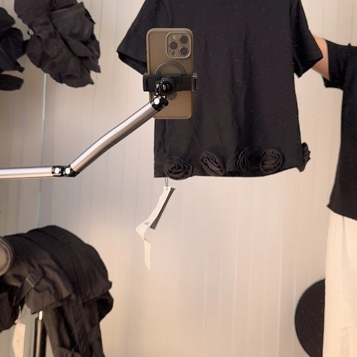 重工花朵T恤，黑色5XL 170斤以内不退货