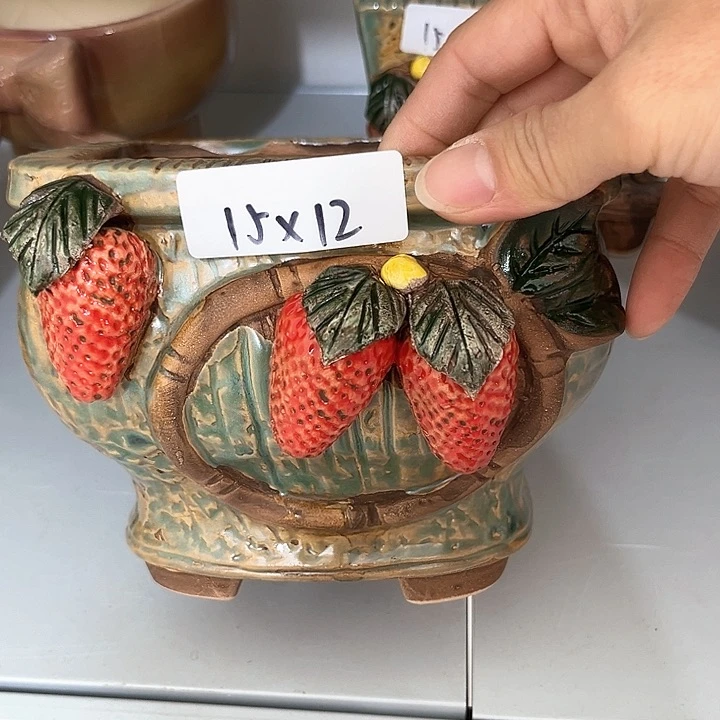 紫砂花盆粗陶材质多肉花盆