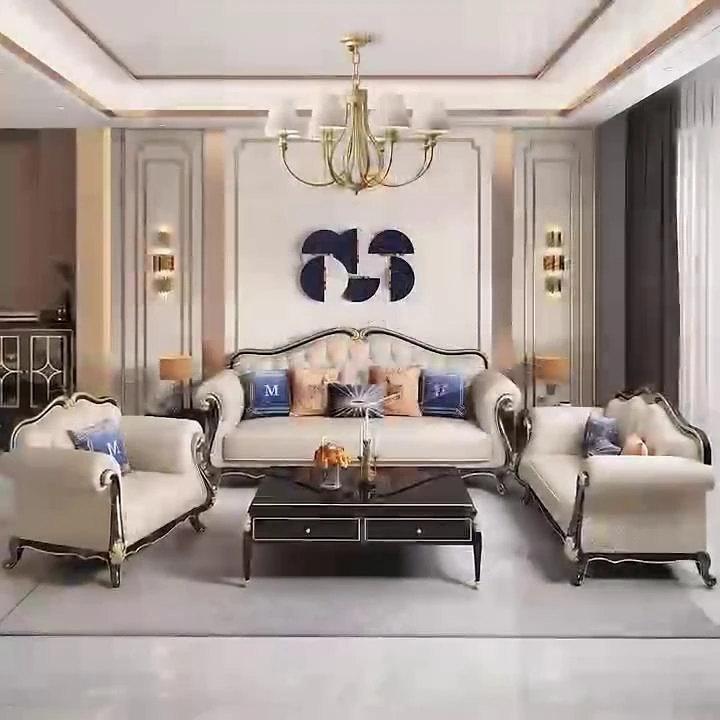 美式轻奢欧式真皮沙发123组合实木奢华客厅简约别墅简欧高档家具