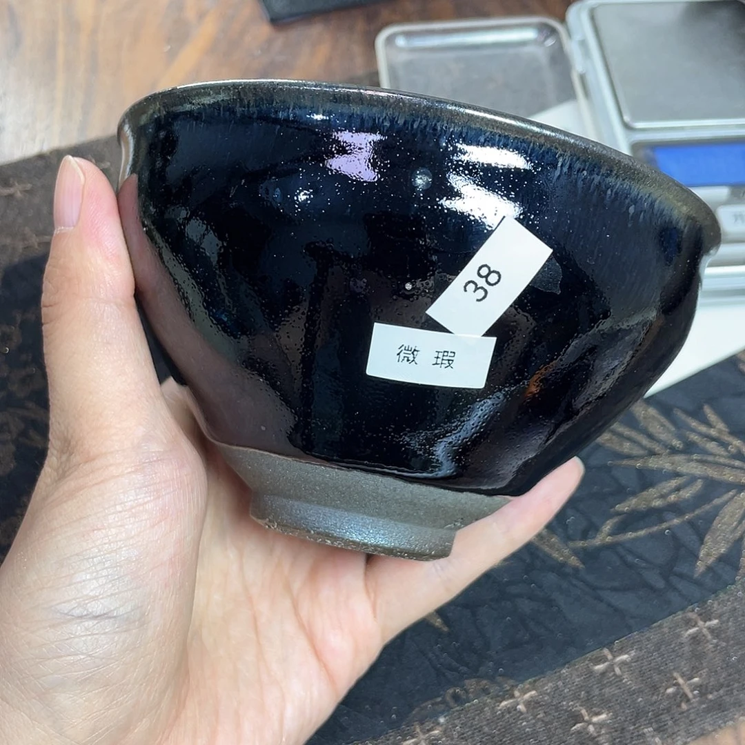 茶盏38 福临号建盏柴烧薄胎微瑕