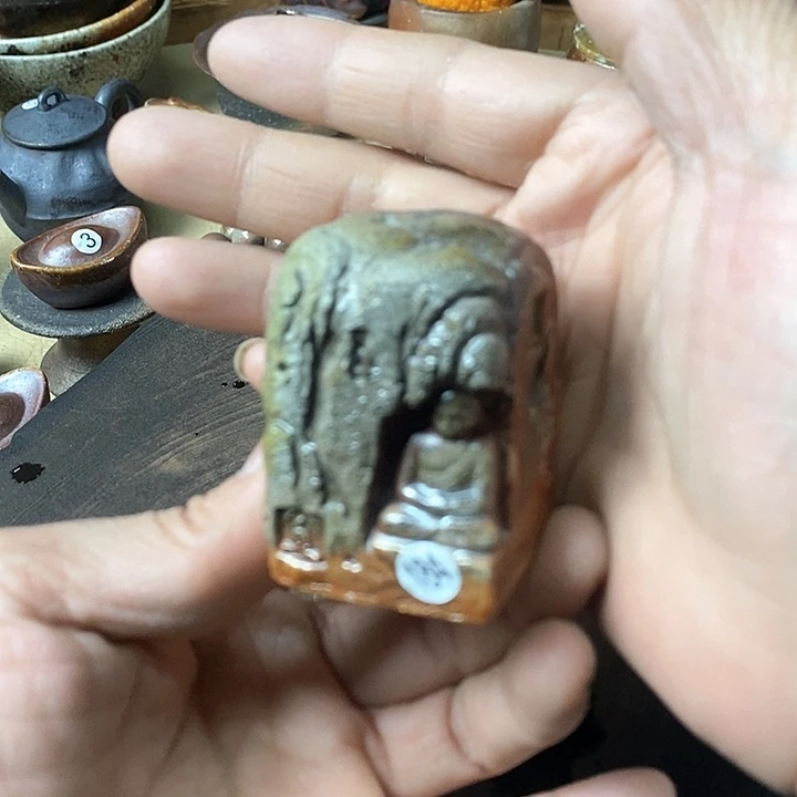 杯手工粗陶、柴烧茶器