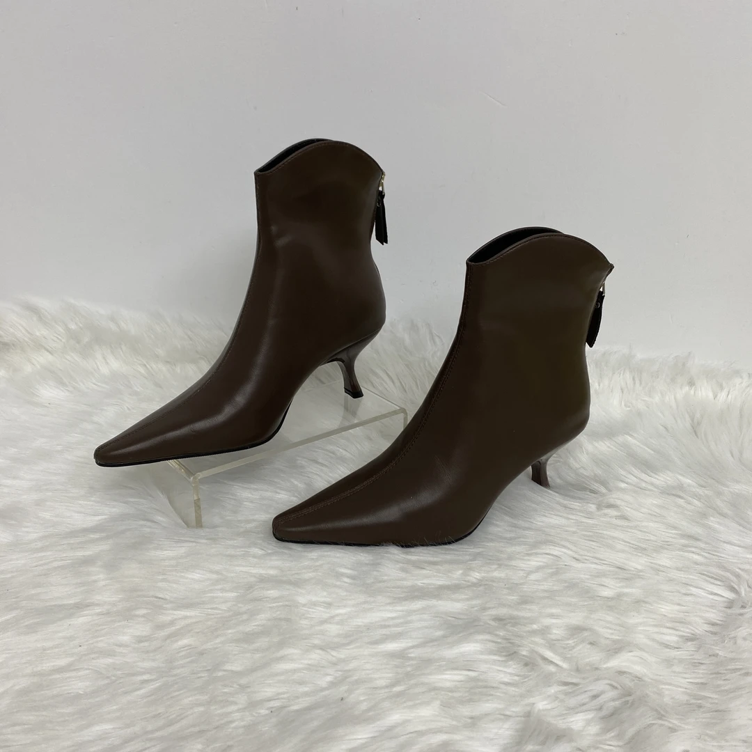 289-9秋冬时尚气质细跟尖头单里短靴F