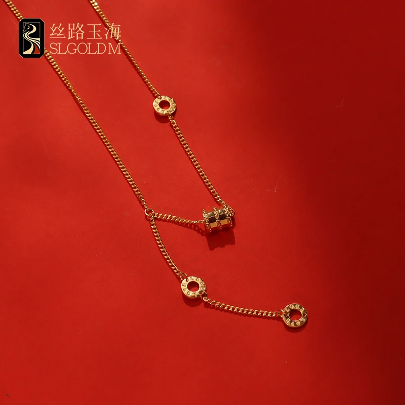 小蛮腰项链足金999轻奢时尚小众经典女精致个性黄金