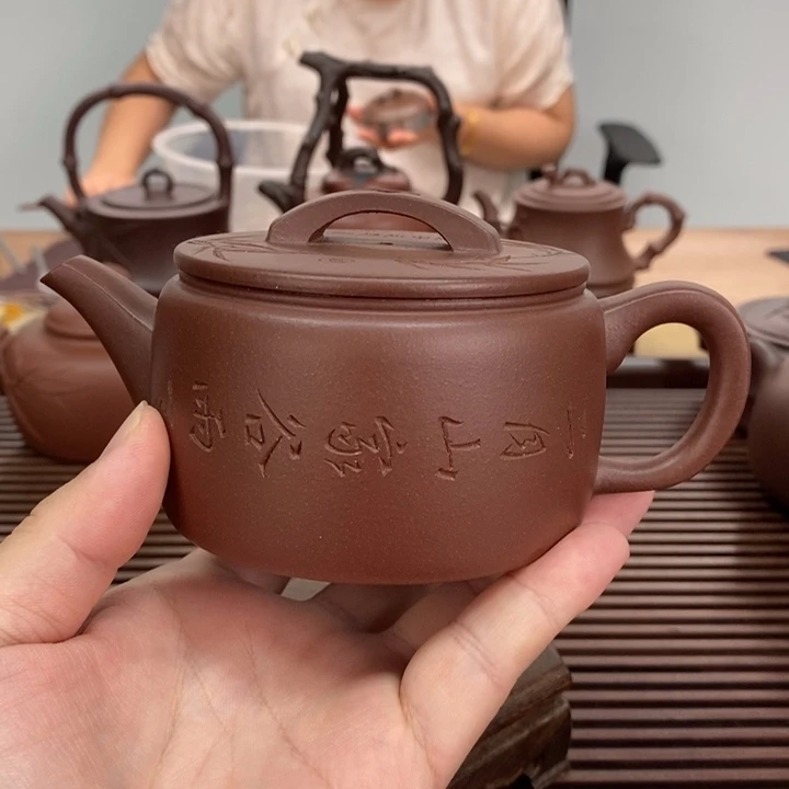 紫砂茶壶汉瓦220毫升中槽青