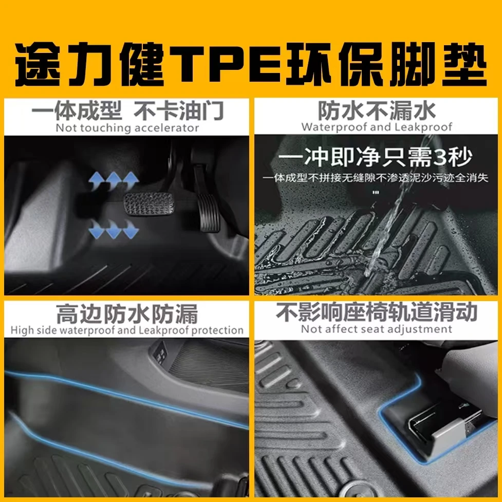 理想全系专车专用TPE汽车脚垫环保健康无异味