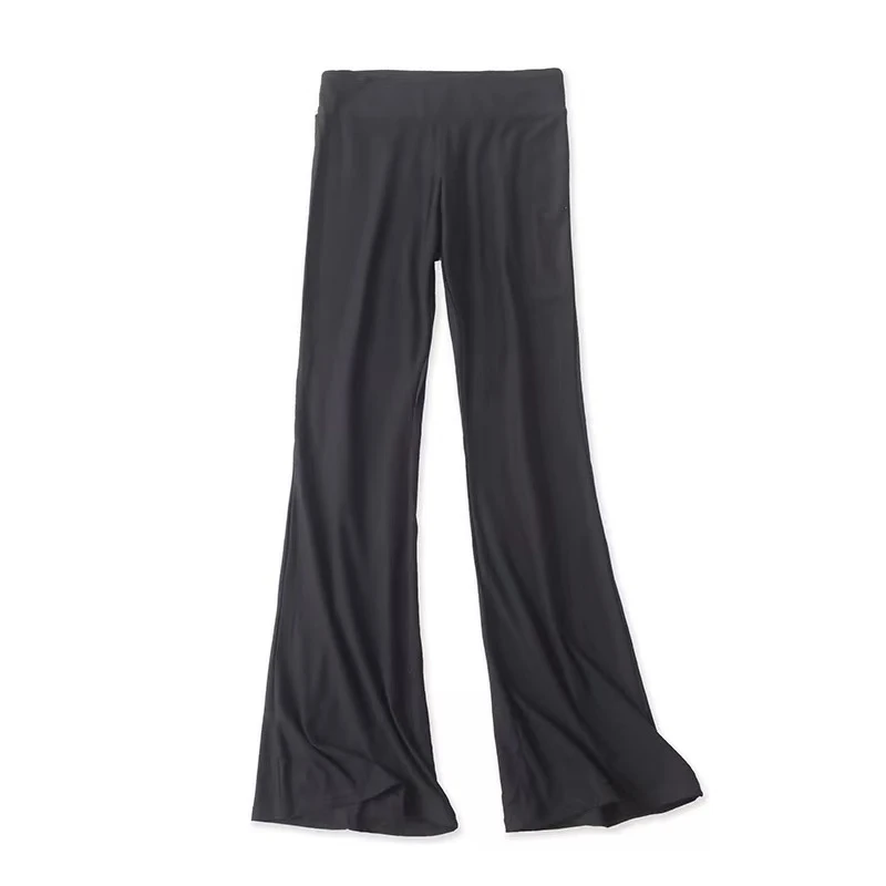 秋季新款女士高腰瑜伽裤休闲弹力喇叭裤