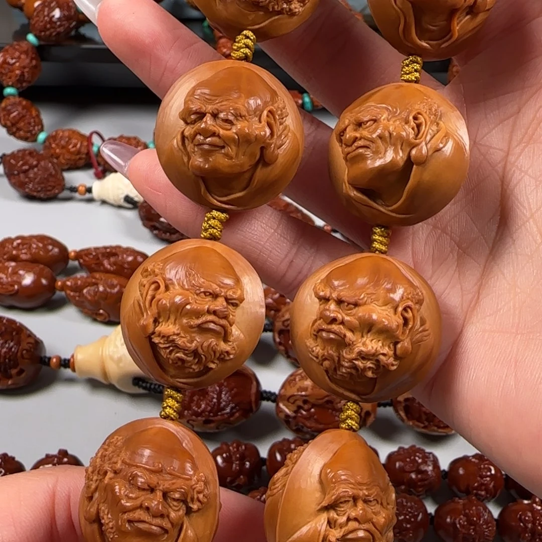 手串橄榄核四花油核十八罗汉手持