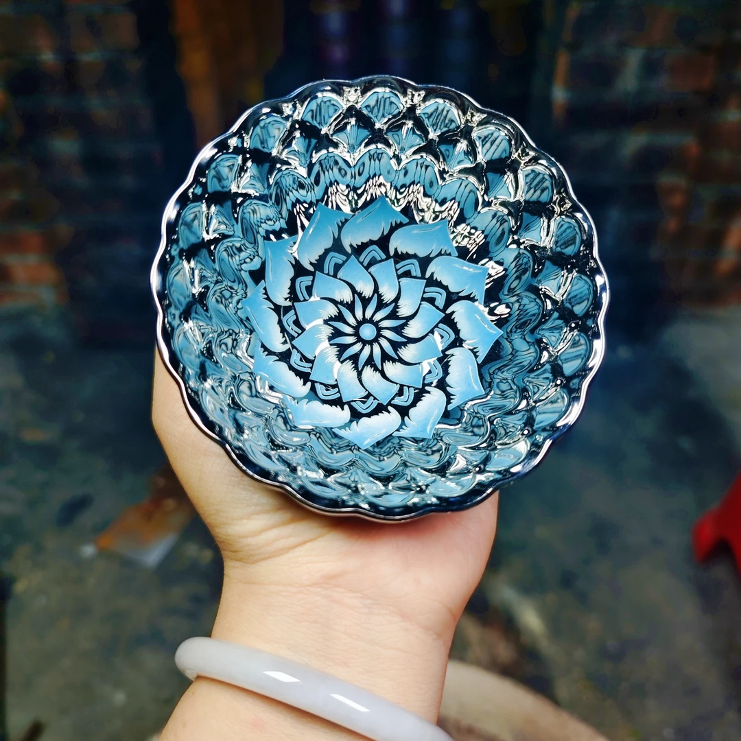 蓝色妖姬 花口器型 主人杯