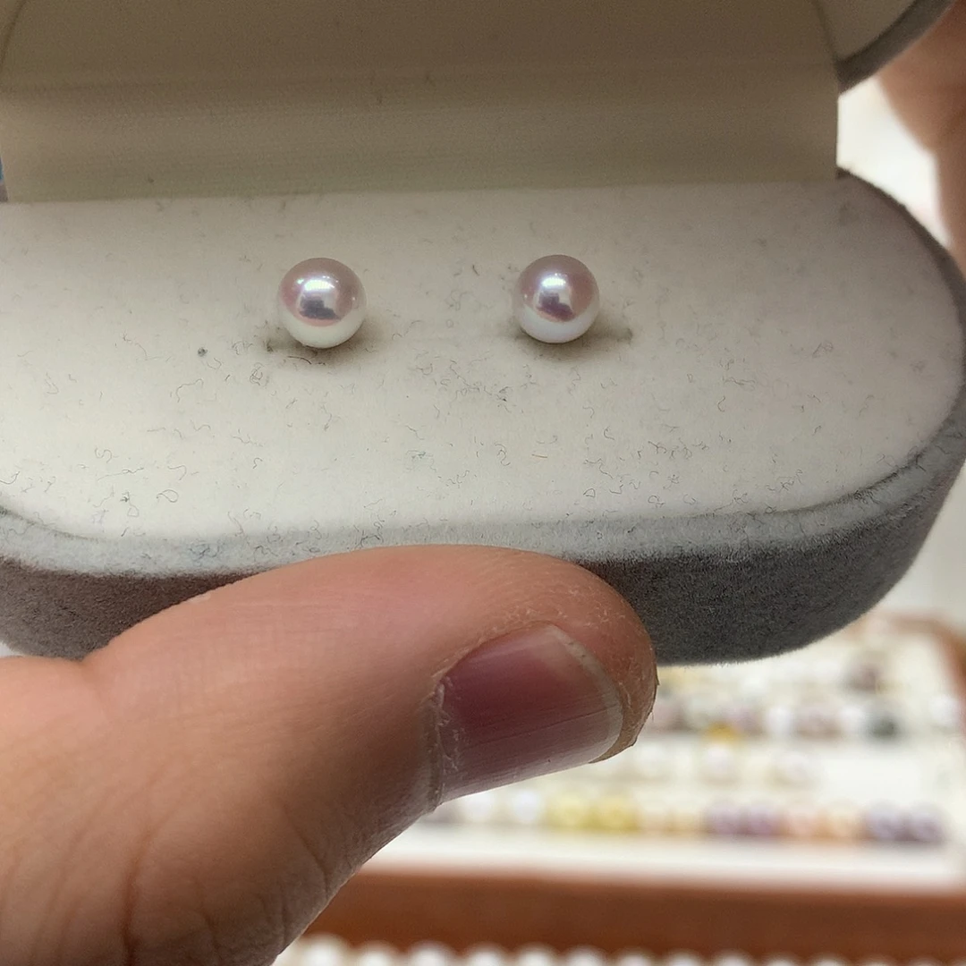 淡水珍珠耳饰银S925镶嵌