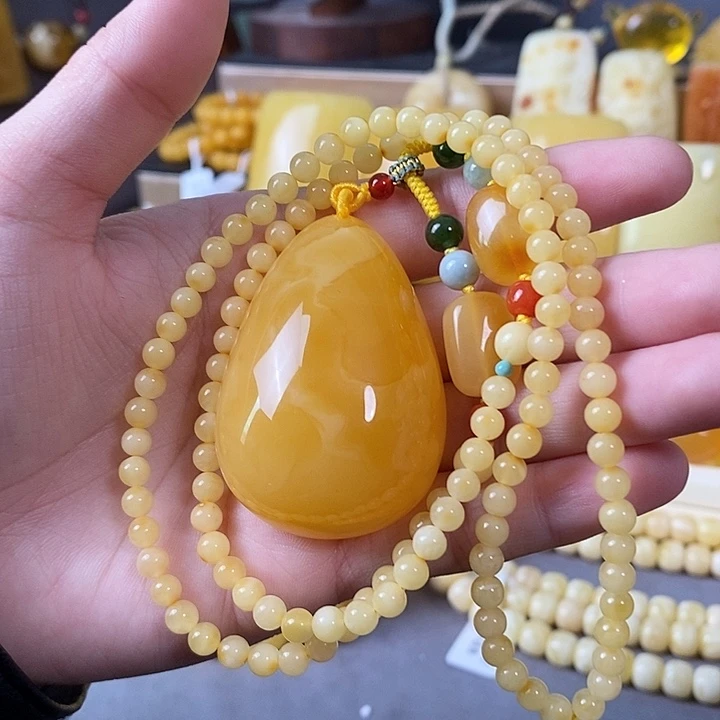 琥珀未镶嵌裸石水滴