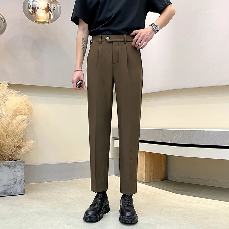 高级感男装穿搭男款裤子爆款2025新款休闲裤夏季男款薄款痞帅西裤