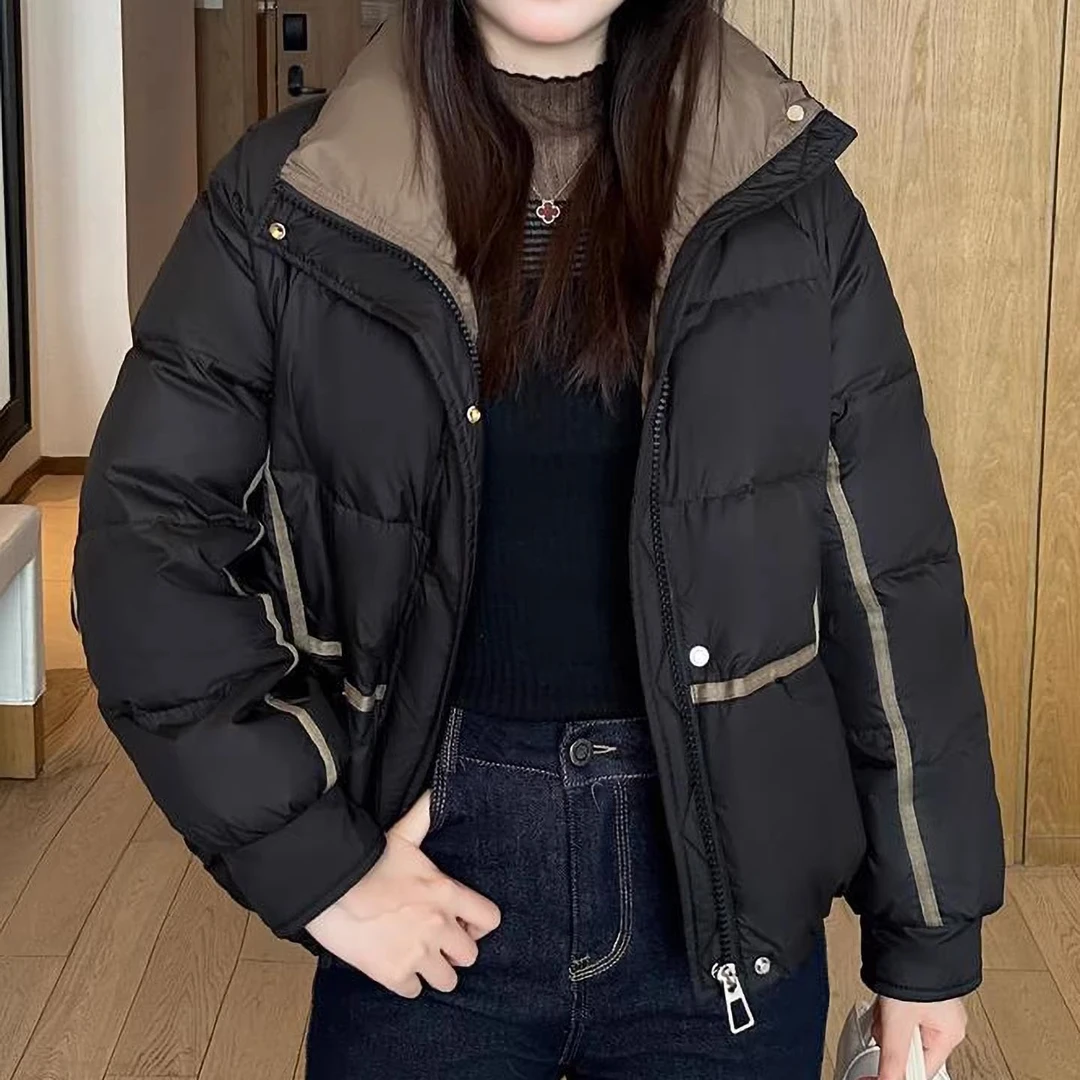 冬季新款短款时尚休闲百搭女士宽松加厚保暖棉衣外套减龄显瘦棉服