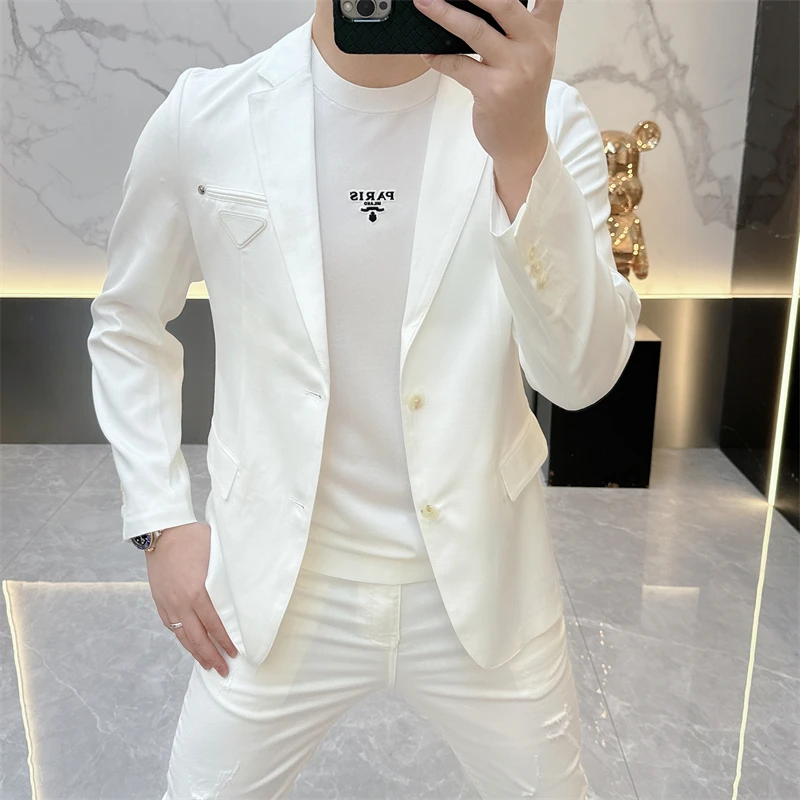 冰希潮牌.设计款欧版男士便西时尚休闲潮流西装外套2025春季新款