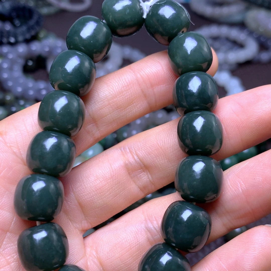 和田玉未镶嵌手串14