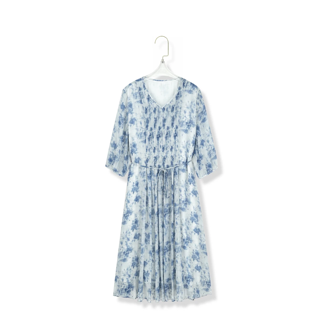 （西西专属）2025100分桑蚕丝可休闲可通勤连衣裙 697733