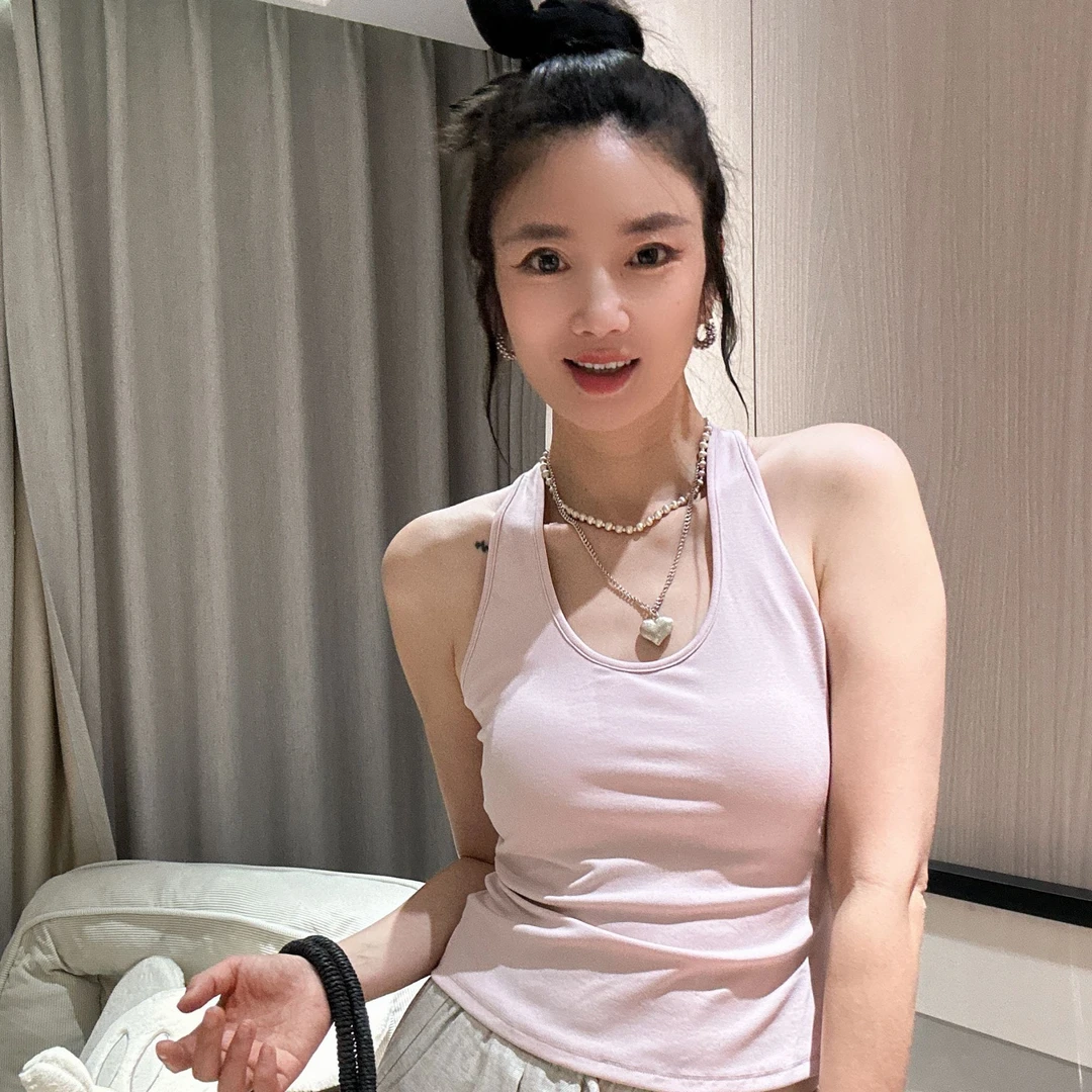 2【大小姐家】毛毛姐自留款自带胸垫背心510093