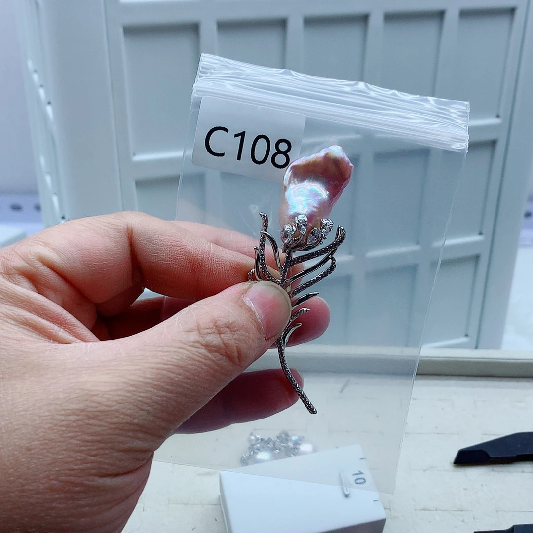 吊坠(不含链)淡水珍珠合金