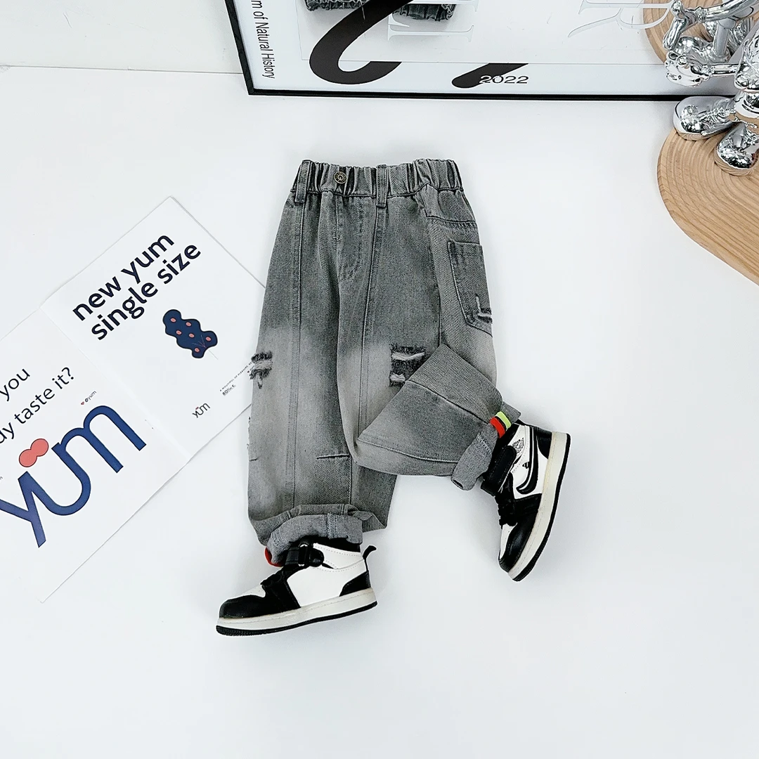 男童裤子春夏款儿童牛仔裤2025新款春装潮 WK2506-3 悠悠童话童装