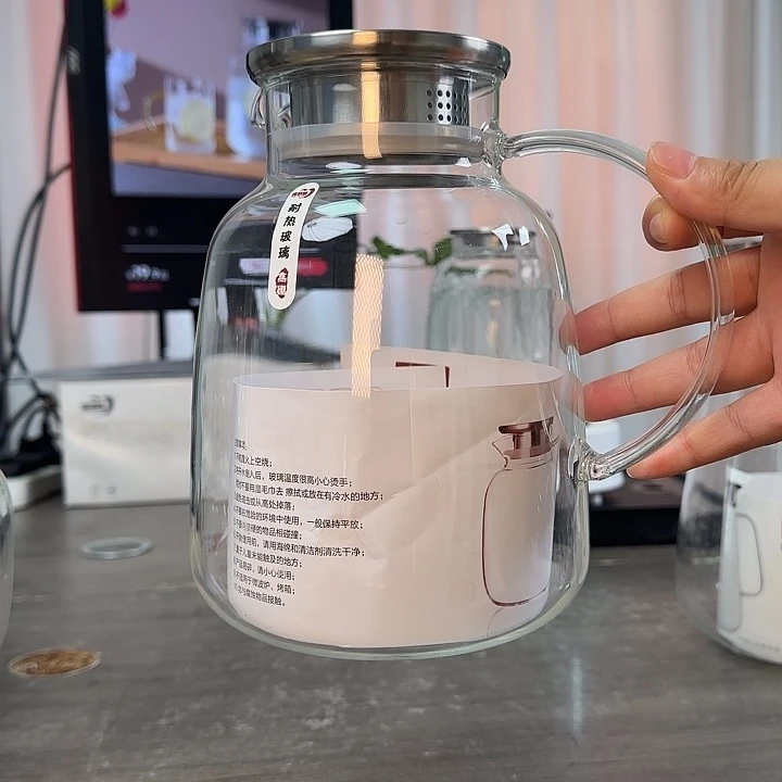 水晶玻璃盖子款2150毫升胖胖壶