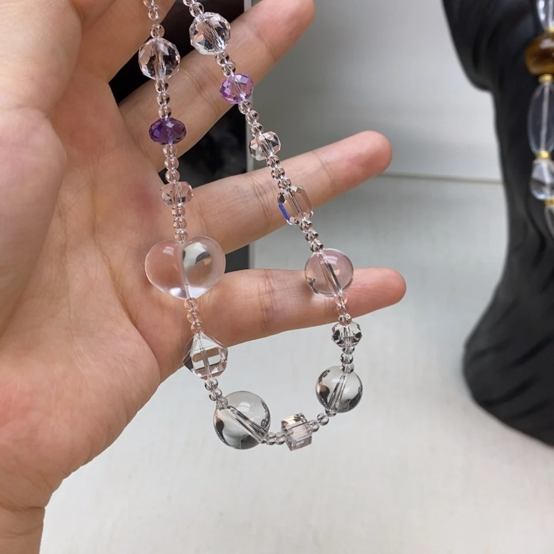 水晶手链未镶嵌手机链屁桃款