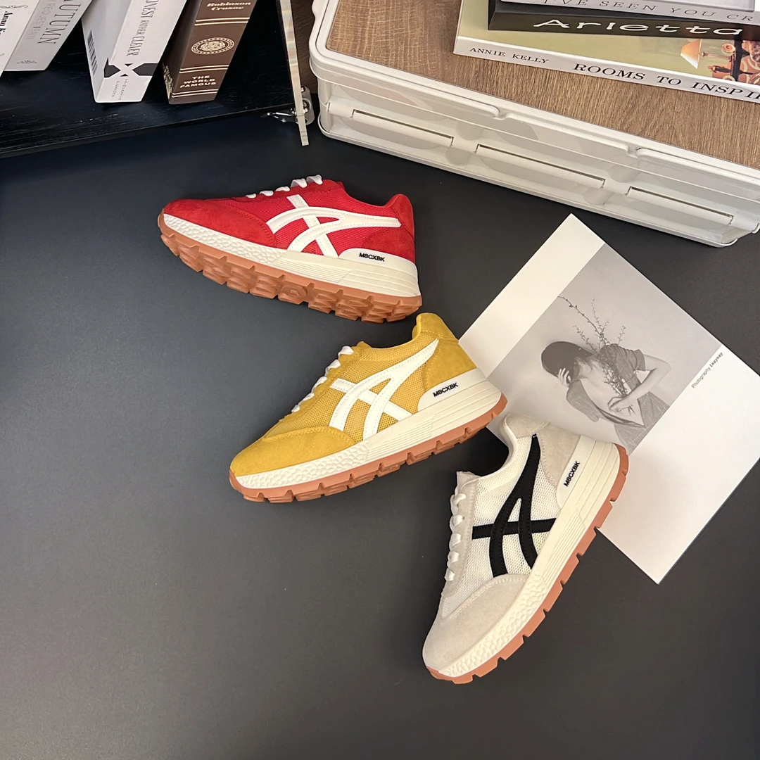 ISN 德训女鞋2025夏季新款百搭休闲运动舒适潮鞋低帮时尚网面