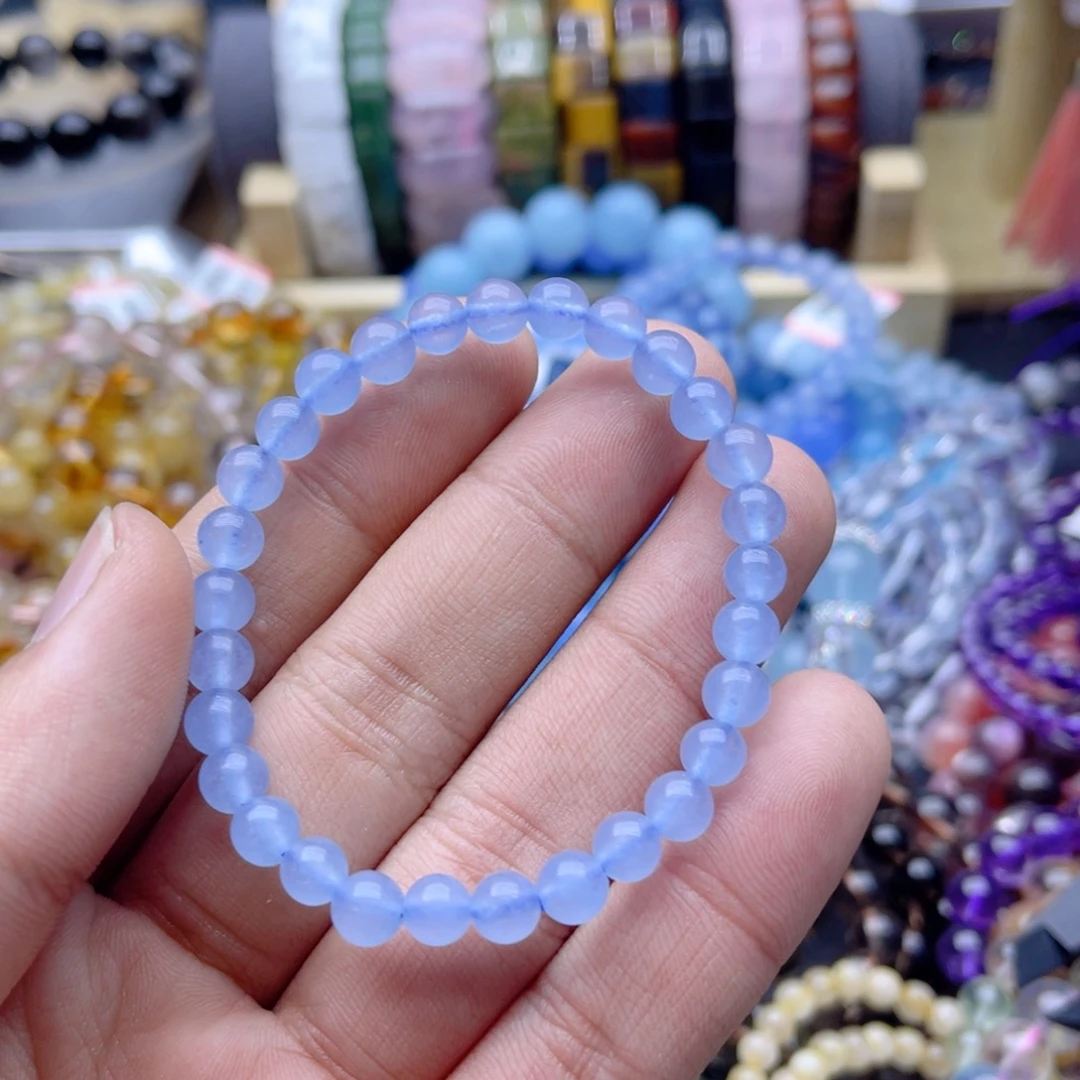 水晶手链银S925镶嵌6mmm