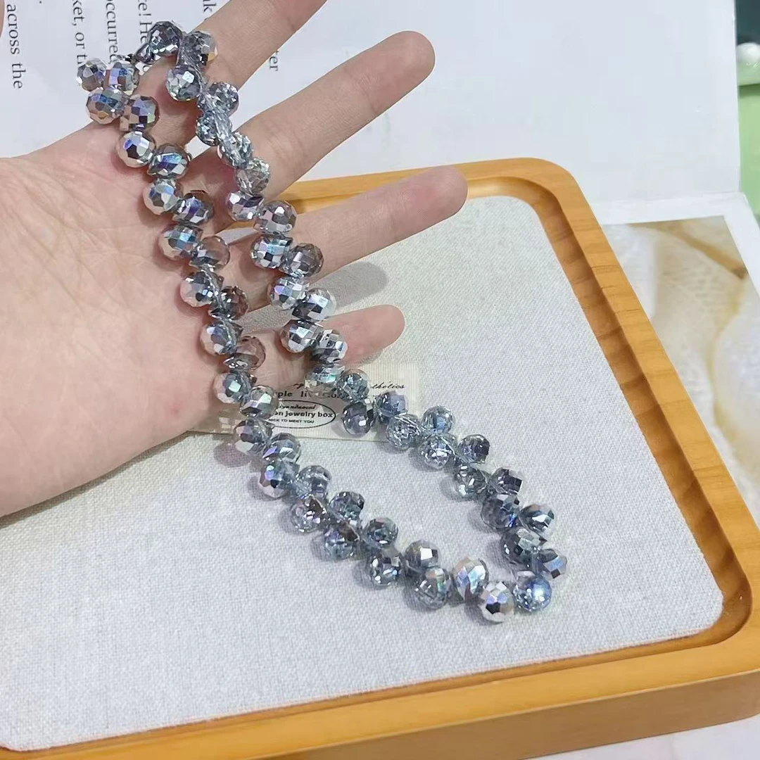 A406灰色炫彩灯泡闪闪项链