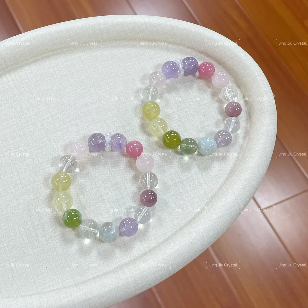 【幽兰秘境】天然水晶多宝水晶手串多宝夏日多巴胺配色默认微瑕