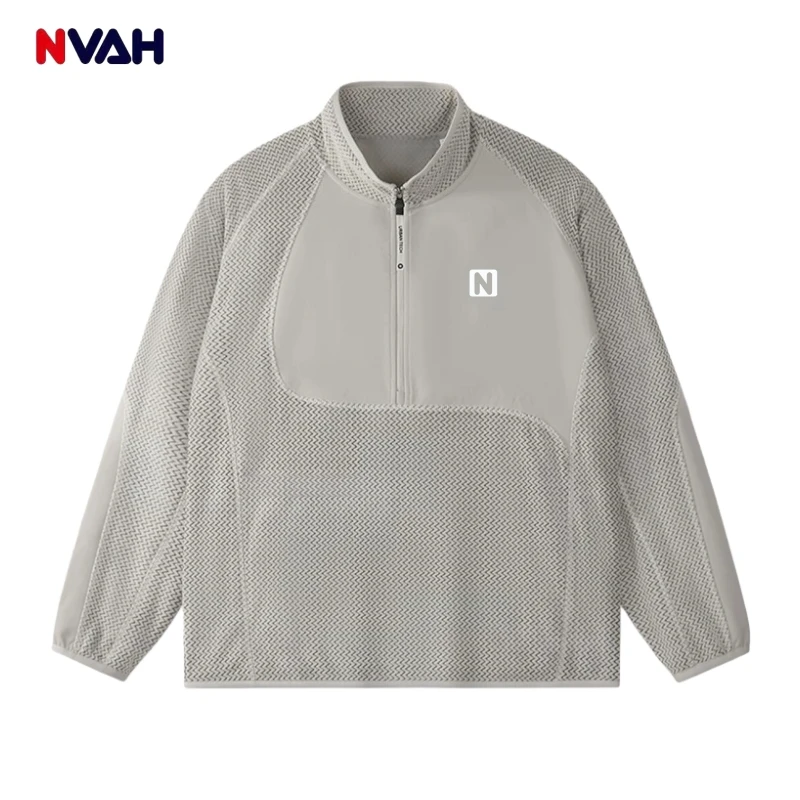 【曼曼专属】NVAH 男女同款高奢户外风休闲时尚联名款抓绒衣 N8827