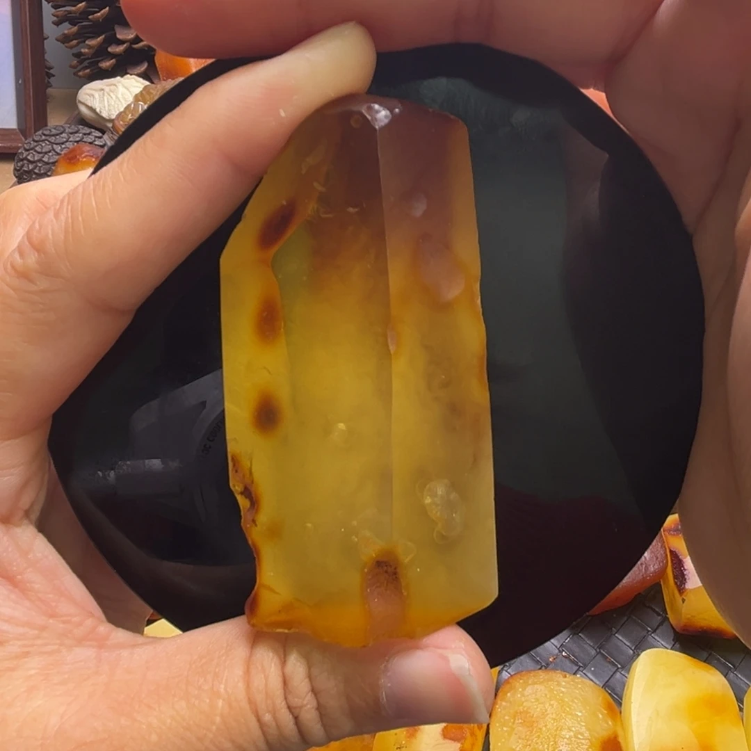 定制琥珀未镶嵌琥珀蜜蜡原石定制有瑕