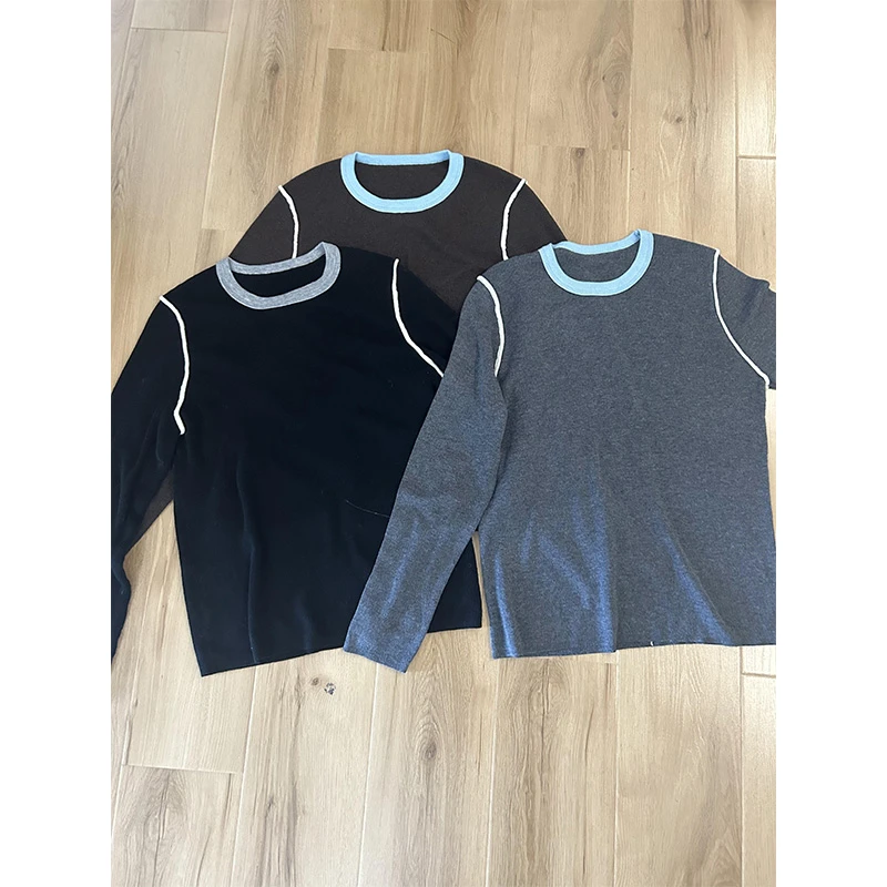 【ALINDM年终大清仓】胖mm宽松休闲上衣200斤遮肉显瘦针织衫DYL071