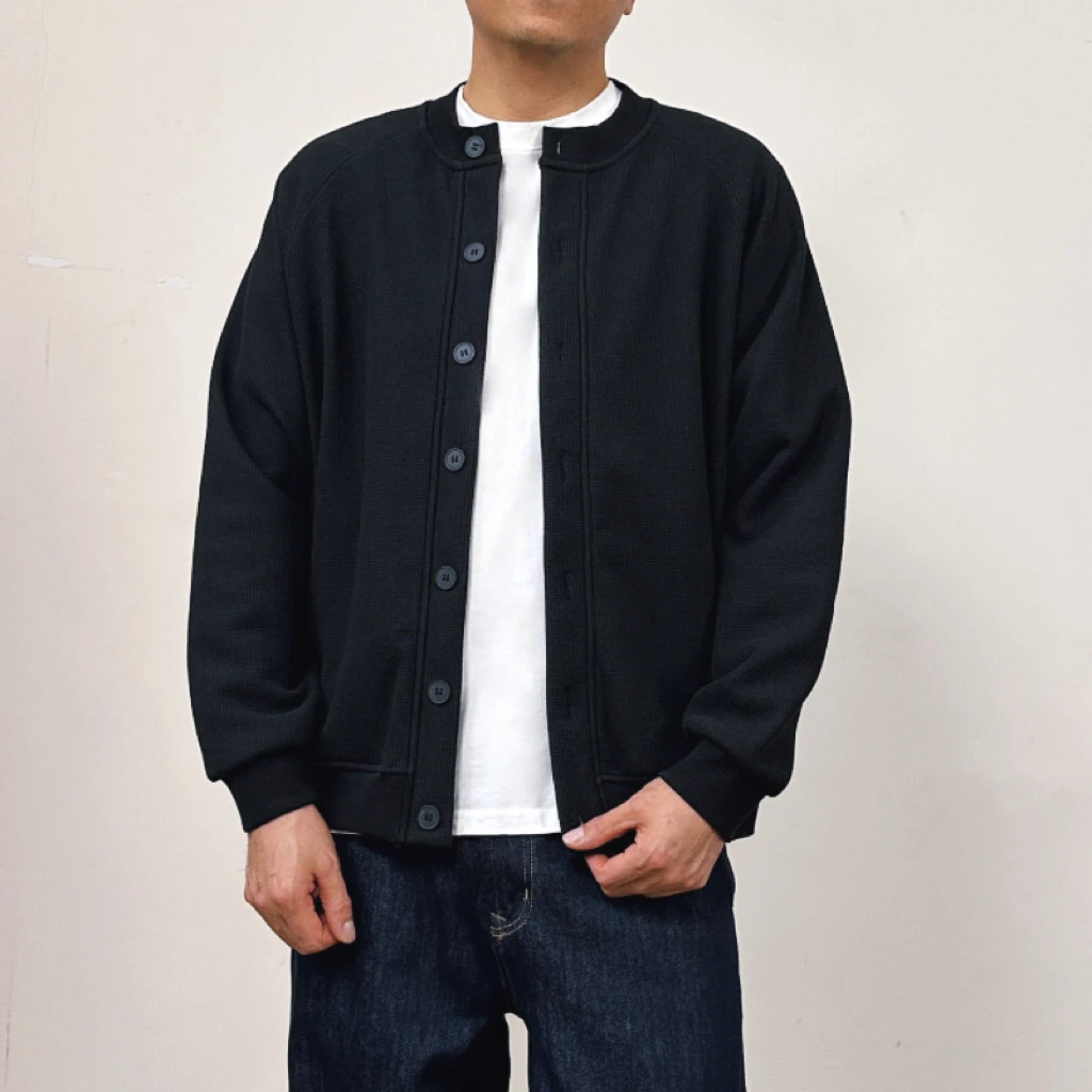 重磅单排开衫卫衣男外套冬季加绒保暖宽松大码休闲立领