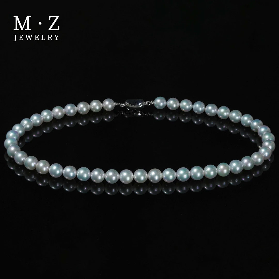 美珍真【真多麻 蓝玫瑰 珍珠项链】海水珍珠（多样性发其一）