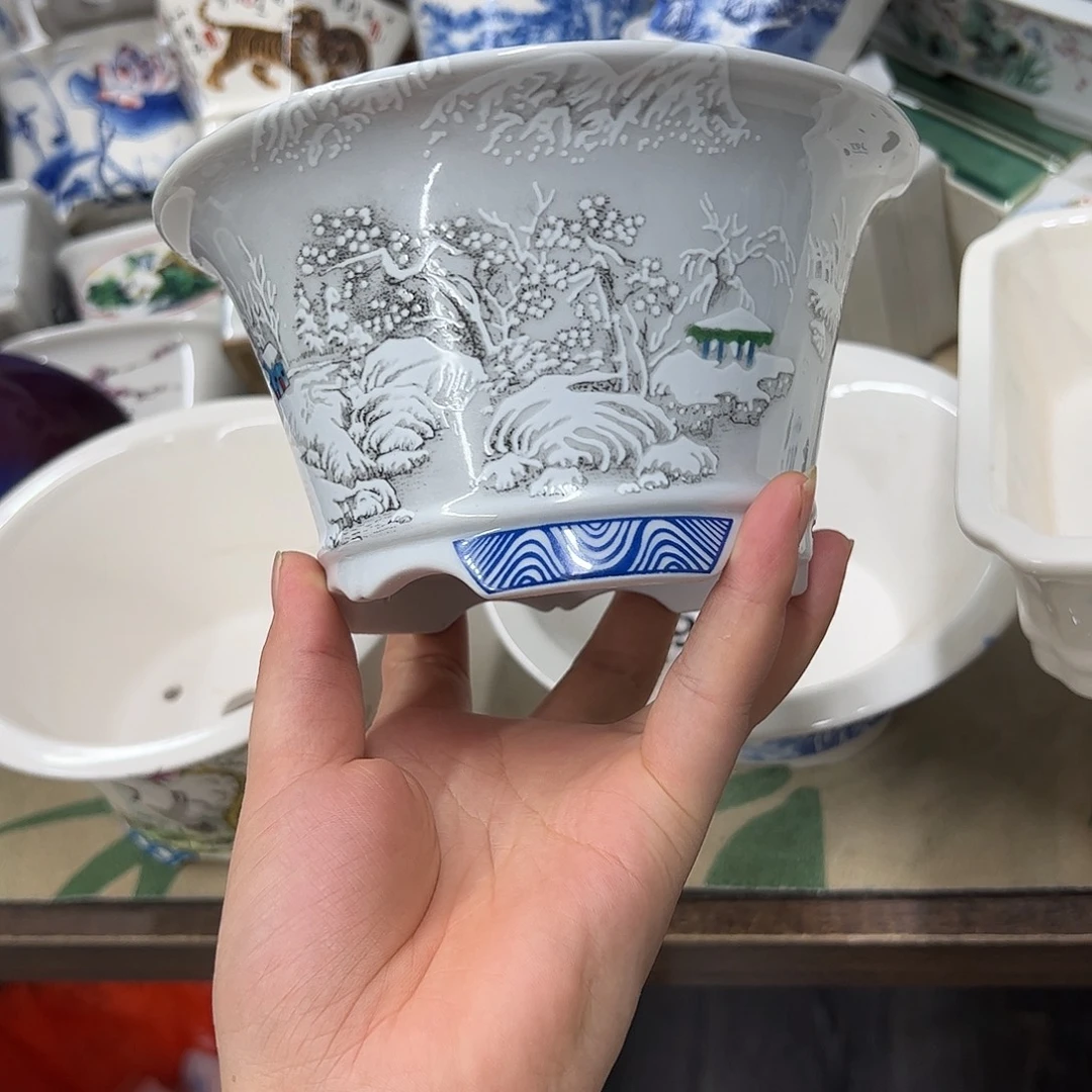 紫砂花盆678号瑕疵15/8cmm