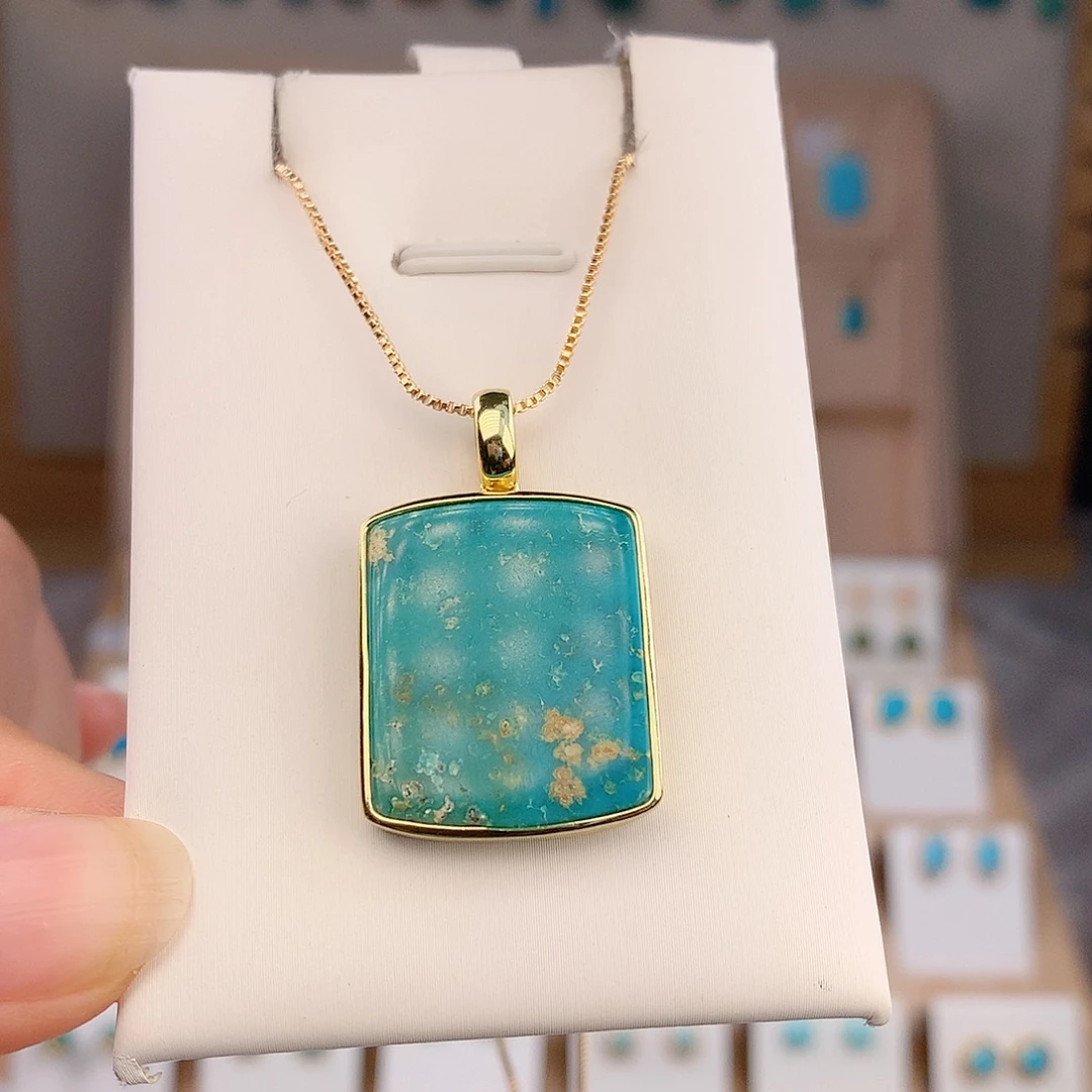 绿松石未镶嵌吊坠(不含链)