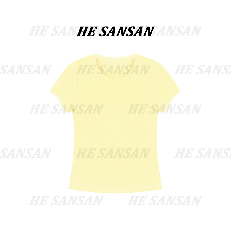 【SANSAN】气质轻奢早春新款短袖时尚休闲上衣DY-1937