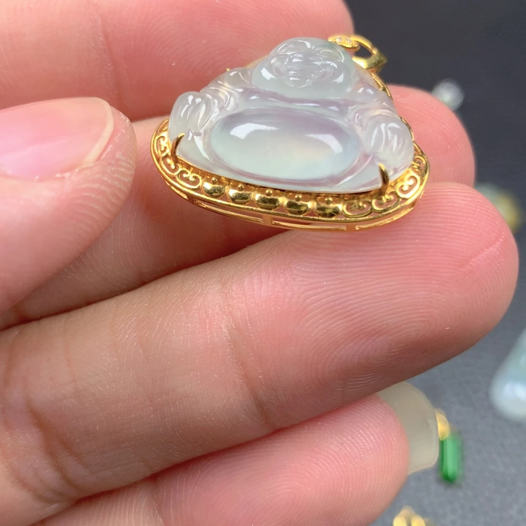 【闪购商品】翡翠18K金镶嵌颈饰翡翠